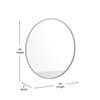 Flash Furniture 36" Round Silver Metal Framed Accent Wall Mirror HFKHD-6GD-CRE8-202315-GG